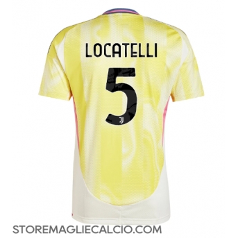 Juventus Manuel Locatelli #5 Maglia Gara Trasferta Repliche 2024-25